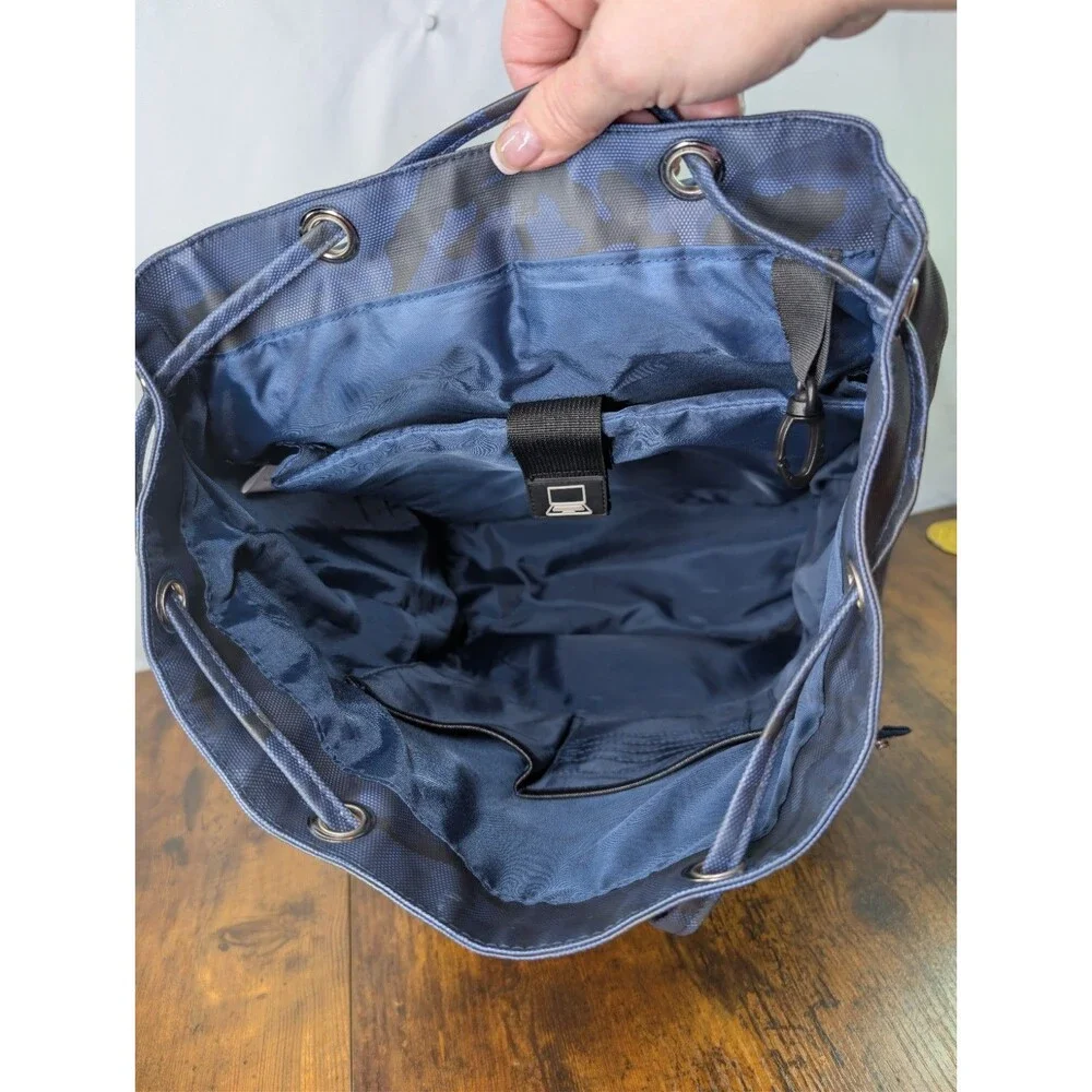 Duchamp London Laptop Backpack Rucksack Blue/Gray Camouflage